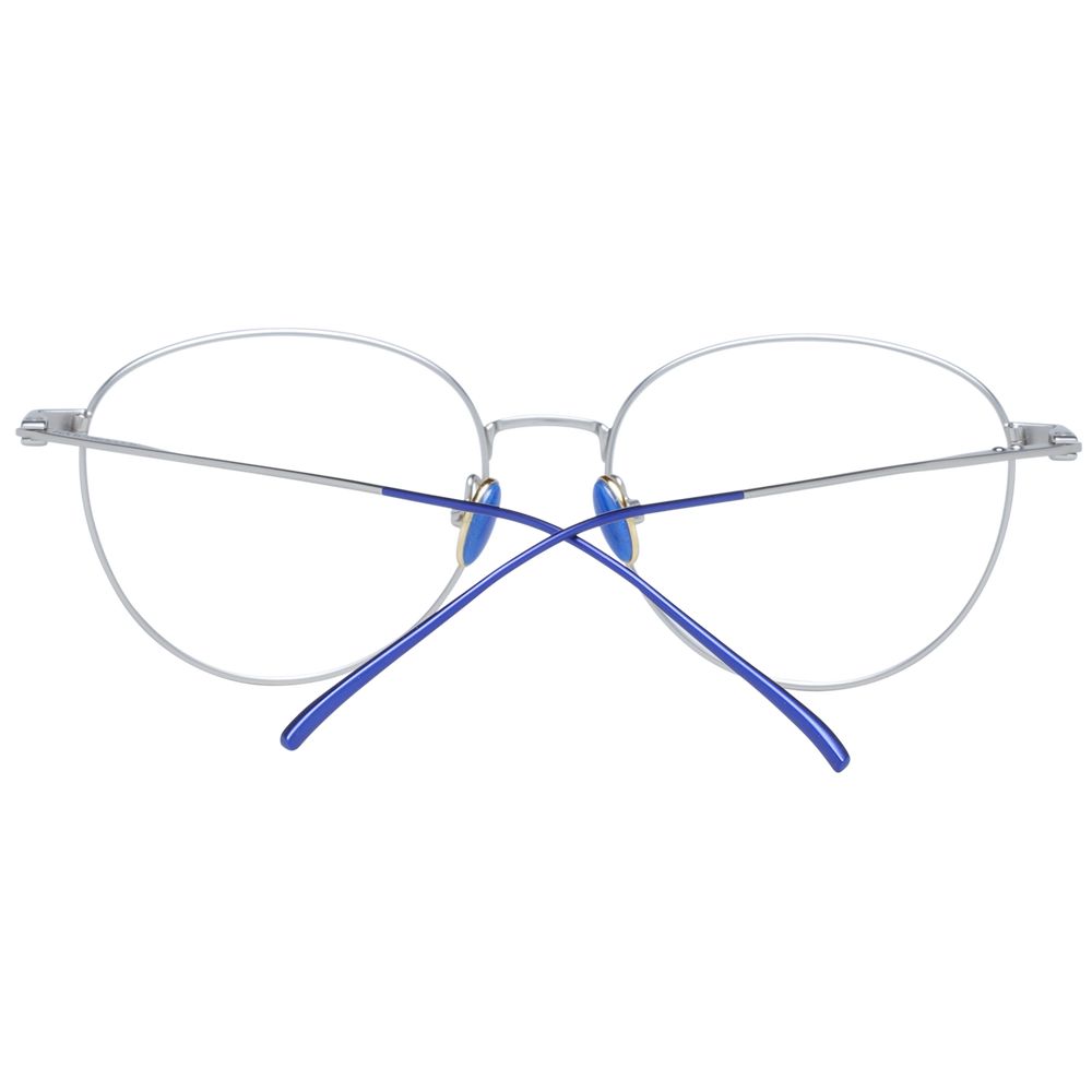 Scotch & Soda Silver Women Glasses Frame, full-rim silver metal eyewear with round style.