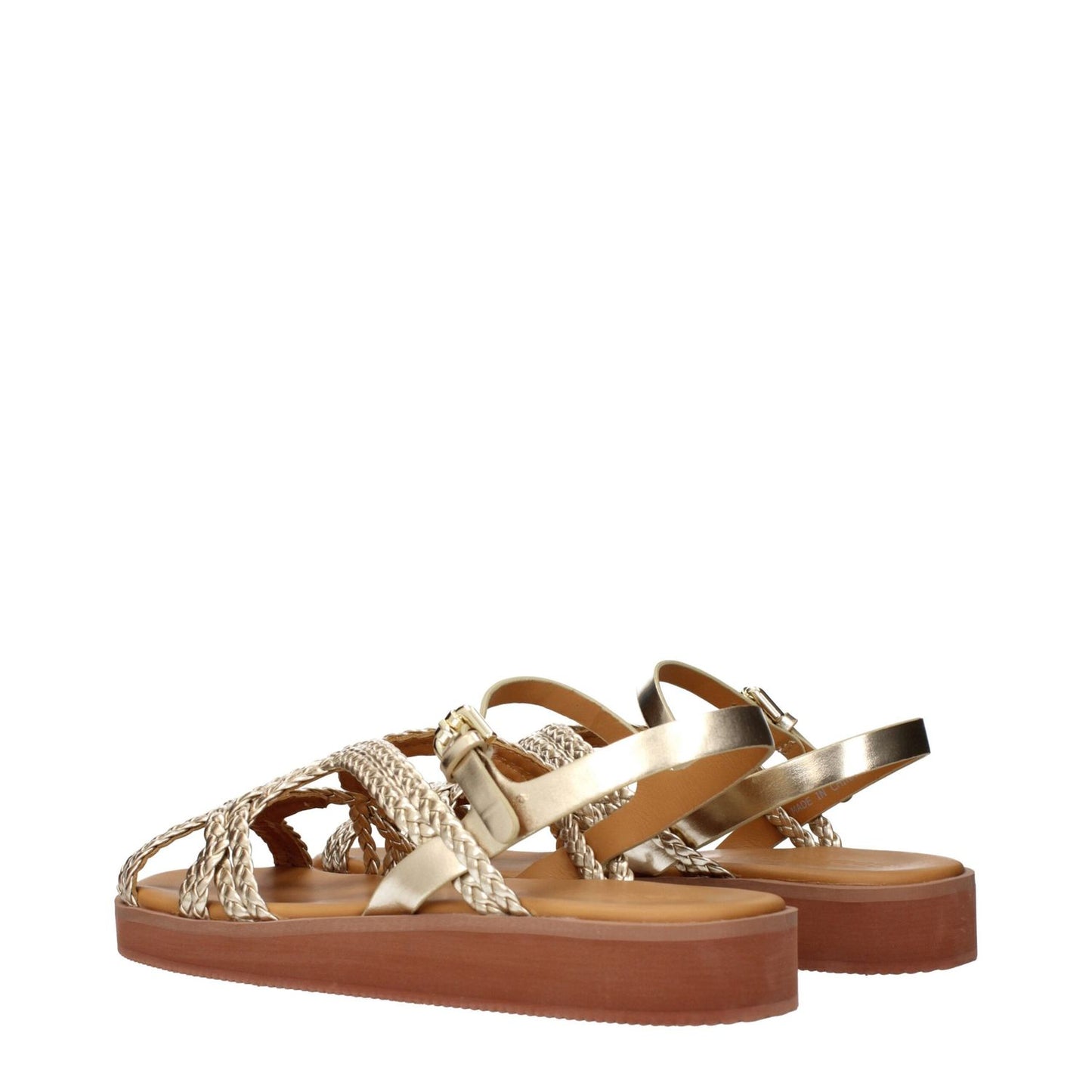 See By Chloé Gold Polyethylene Flat Sandals