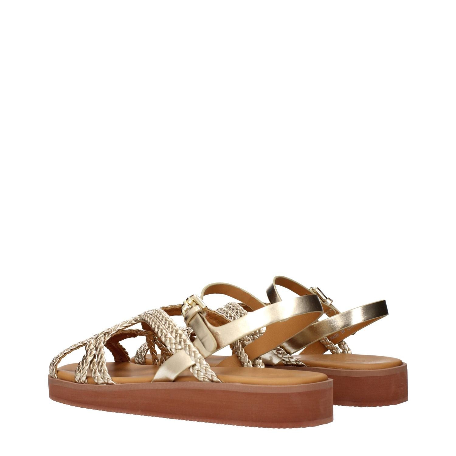 See By Chloé Gold Polyethylene Flat Sandals