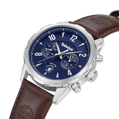 TIMBERLAND WATCHES Mod. TDWGF0082903 with blue dial and brown leather strap