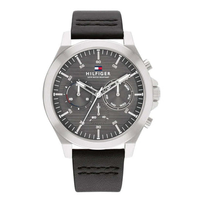 TOMMY HILFIGER Mod. 1710521 watch, gent's quartz analog with mineral dial, 24h functions, 46mm case, 5 ATM water resistant, in official box.