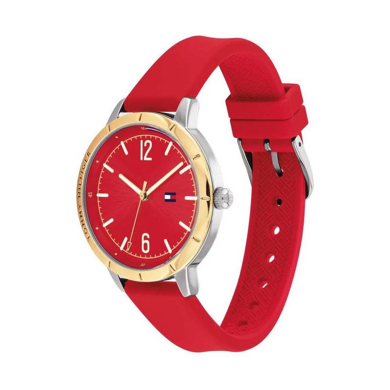 TOMMY HILFIGER Mod. 1782561 red lady's watch with quartz movement, analog display, 38mm case, and water resistance of 3 ATM.
