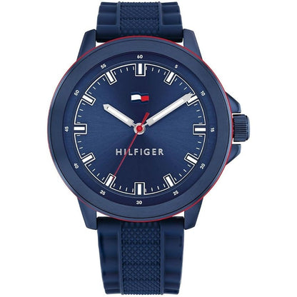 TOMMY HILFIGER Mod. 1792022 men's quartz analog watch, 46mm case, mineral dial, 5 ATM water resistance, official box included.