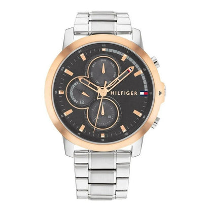 TOMMY HILFIGER Mod. 1792050 quartz analog watch, 46mm case, 5 ATM water resistance, mineral dial, in official packaging.