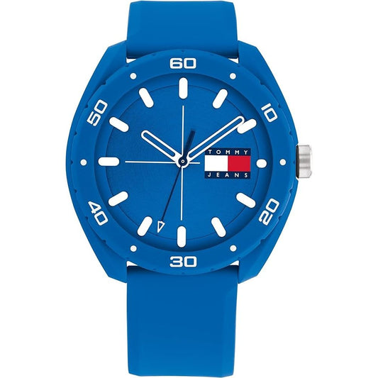 TOMMY HILFIGER Mod. 1792068 blue quartz analog unisex watch with multifunction dial in official packaging, water resistant 3 ATM