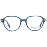 Ted Baker Gray Women Glasses Frame, full-rim round style, grey metal frame, demo plastic lenses, 48-16-135 size, with branded case.