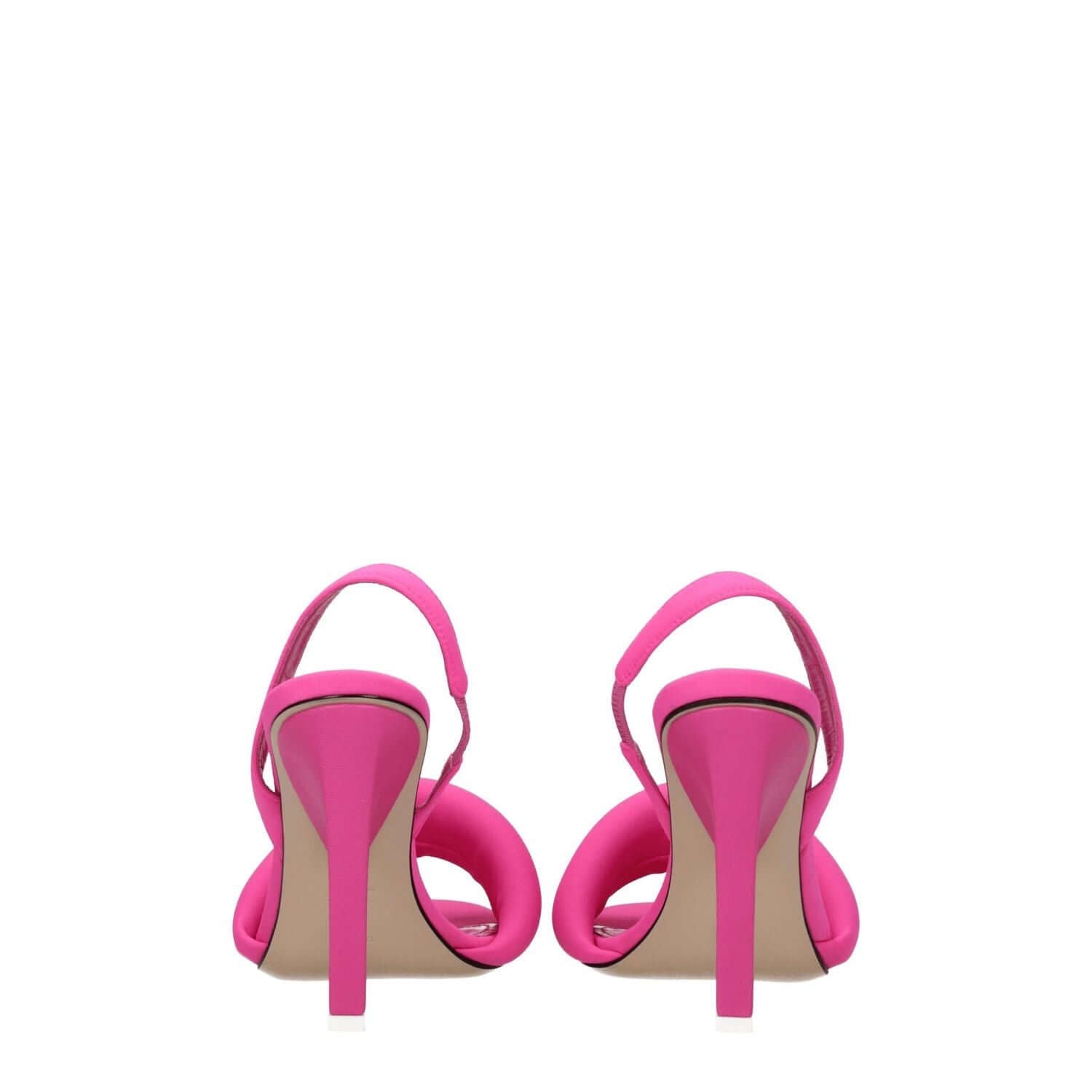 The Attico Pink Fabric Stiletto Heel Sandals