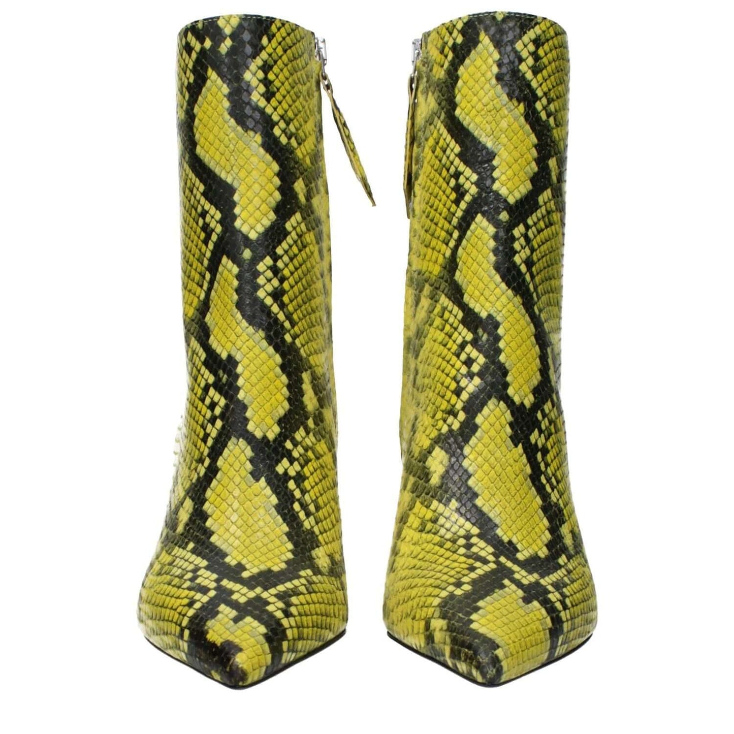 The Attico Yellow Leather Ankle Boots