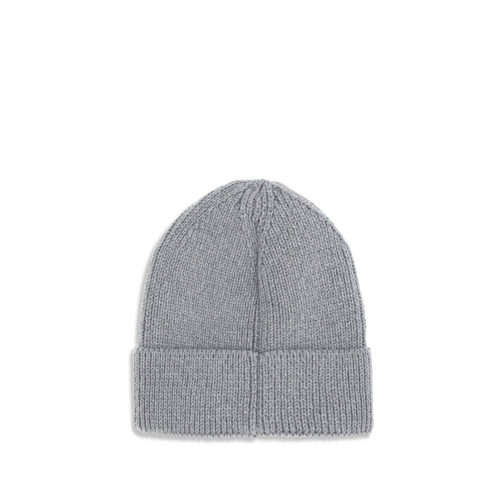 The North Face Gray Marabou Beanie ribbed fabric classic design with logo patch for AW25