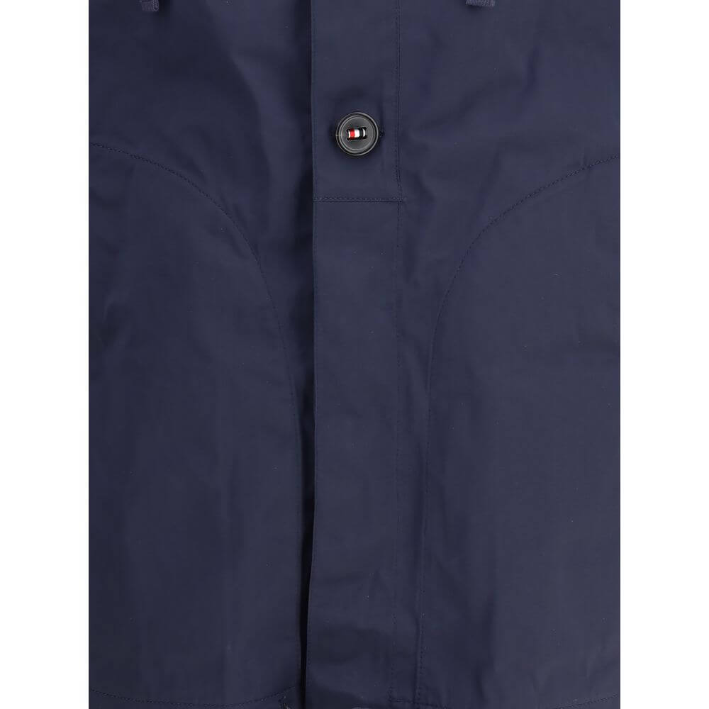 Thom Browne Blue Polyester Shell Jacket