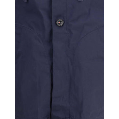 Thom Browne Blue Polyester Shell Jacket