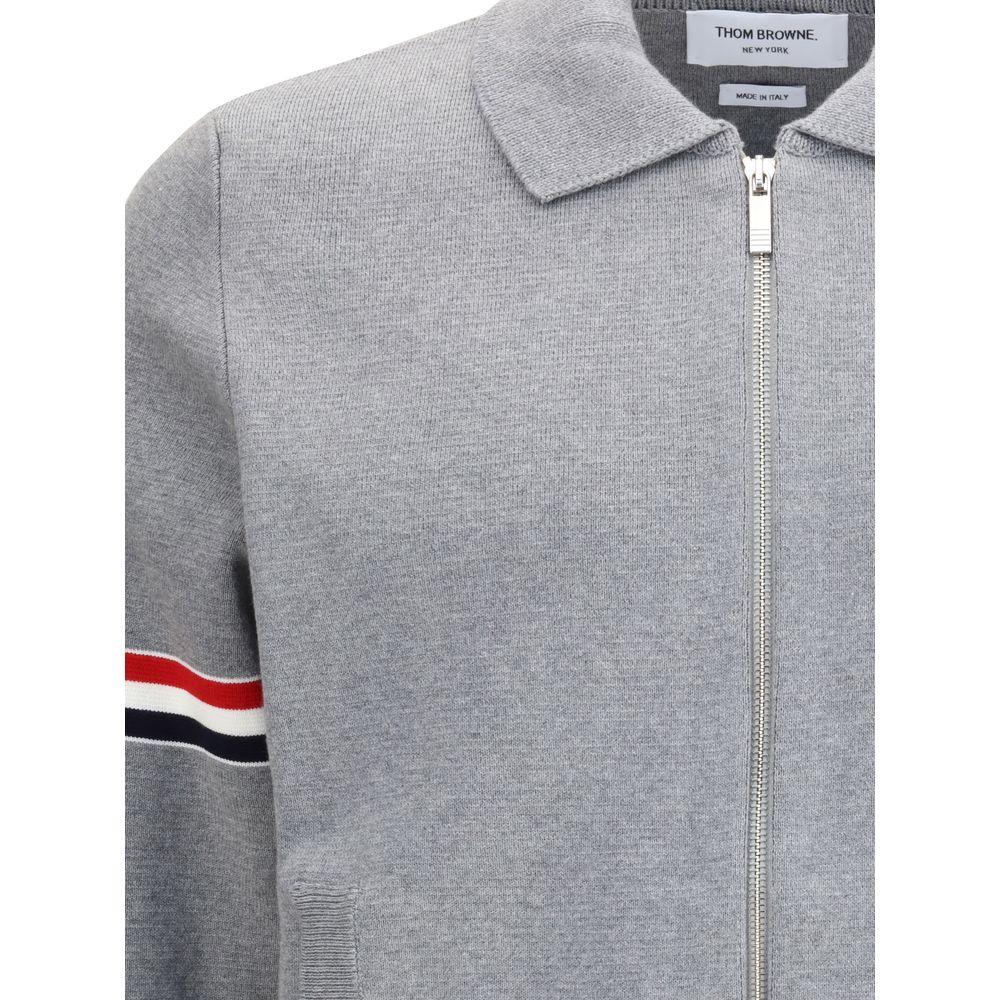 Thom Browne Gray Nylon Sweatshirt