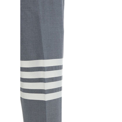 Thom Browne Gray Wool Casual Pants