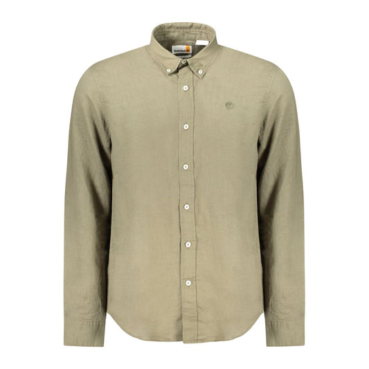 Timberland Verde Linen Men Shirt 1728,67403481248,Clothing,Dress Shirts - Shirts - Clothing,Green,Men,New with tags,S,Shirts - Clothing,Timberland