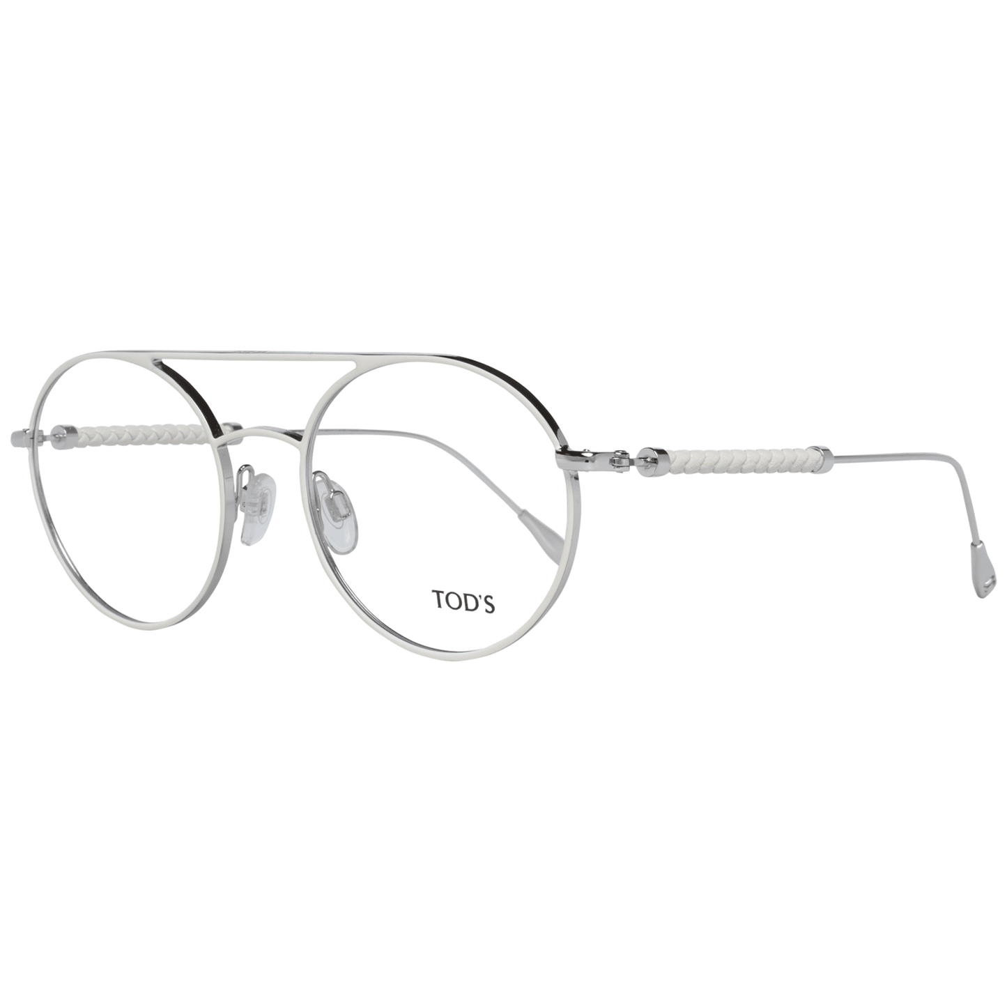 Tod's White Metal & Leather Glasses (Frames)