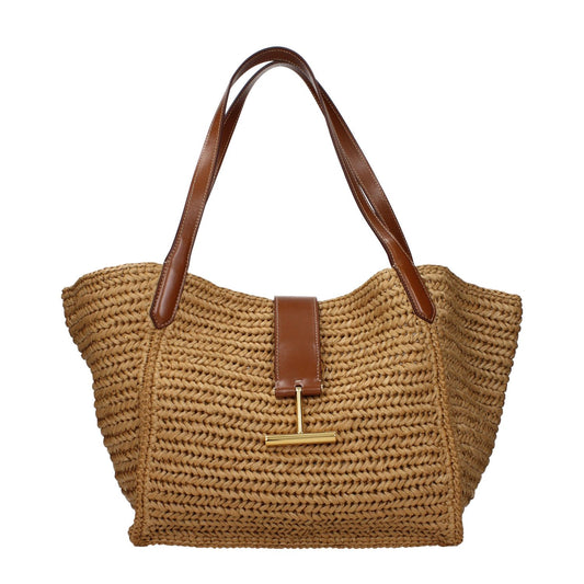 Tom Ford Beige Raffia Shoulder Bag