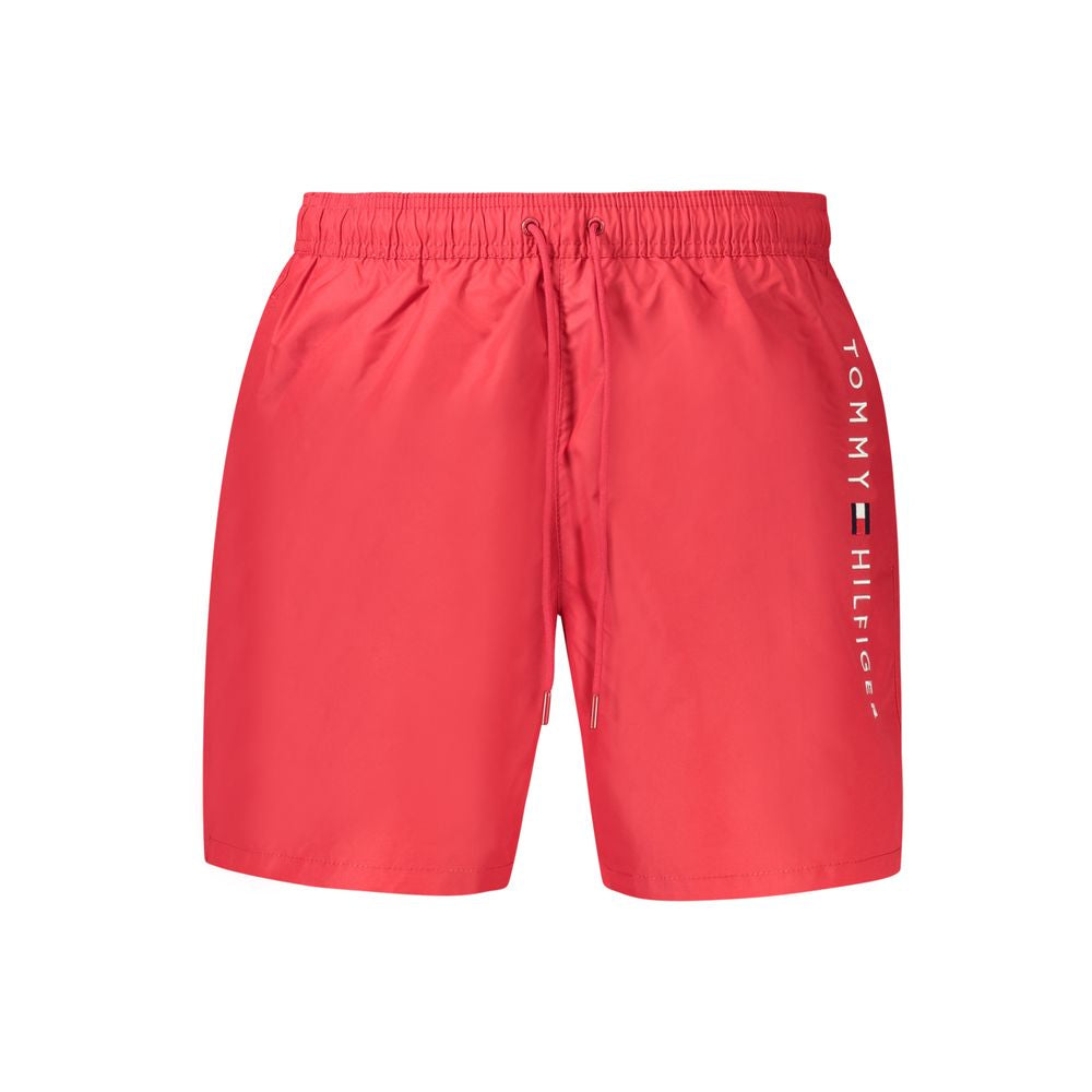 Tommy Hilfiger Red Polyester Swim Shorts