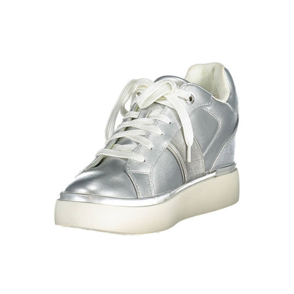 U.S. POLO ASSN. Gray Polyester Women Sneaker on white background showcasing stylish design and comfort