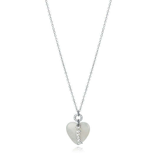 VICEROY JEWELS Mod. 13055C000-90 - Silver 925° Lady Necklace with Heart Pendant, Quartz Analog Movement, 42 mm, Water-Resistant 3 ATM