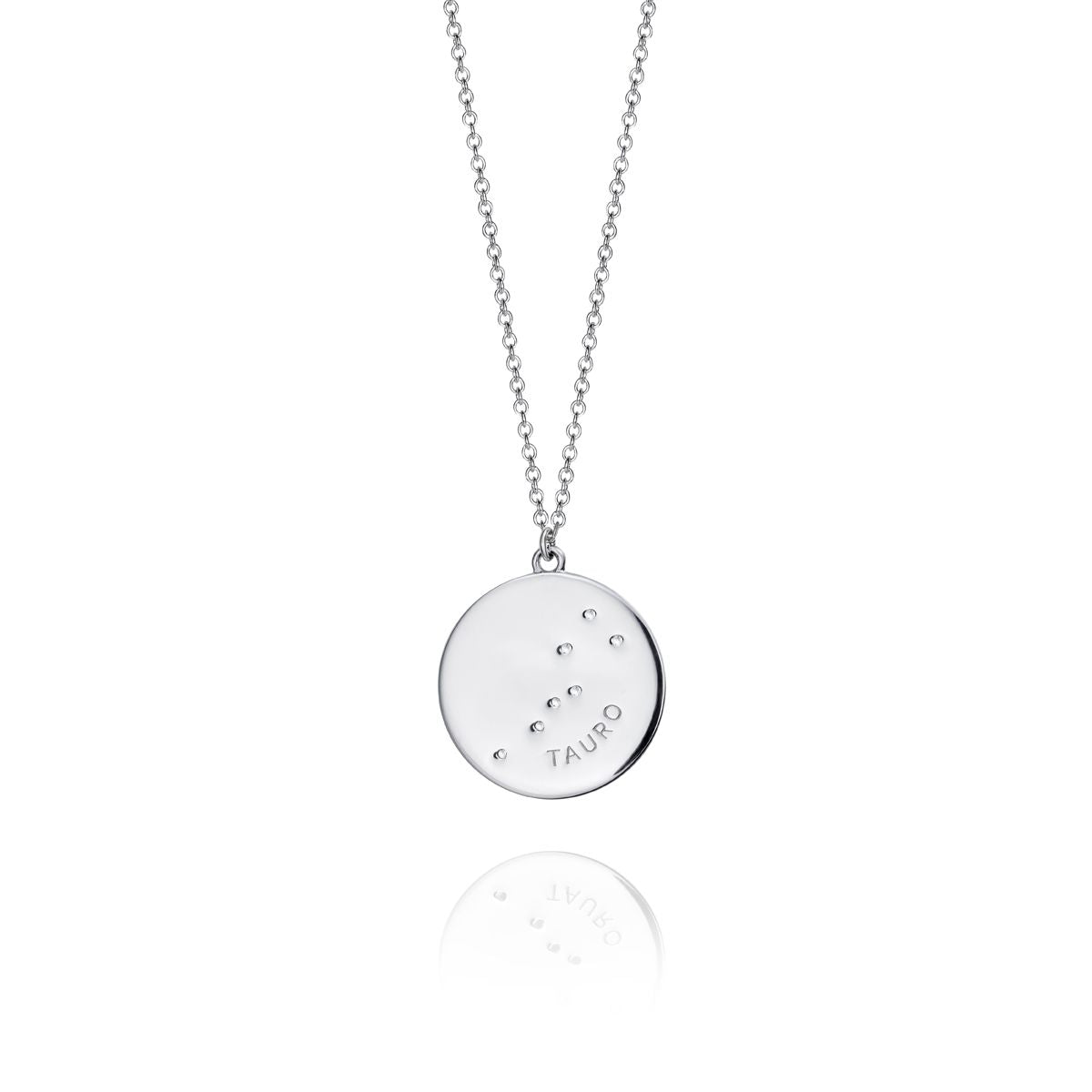 Elegant silver necklace from VICEROY JEWELS Mod. 61014C000-38T featuring a subtle Tauro constellation design.