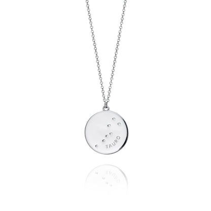 Elegant silver necklace from VICEROY JEWELS Mod. 61014C000-38T featuring a subtle Tauro constellation design.
