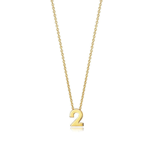 Gold necklace with number 2 pendant from VICEROY JEWELS Mod. 61041C000-02, designed for ladies with quartz movement in silver 925°.
