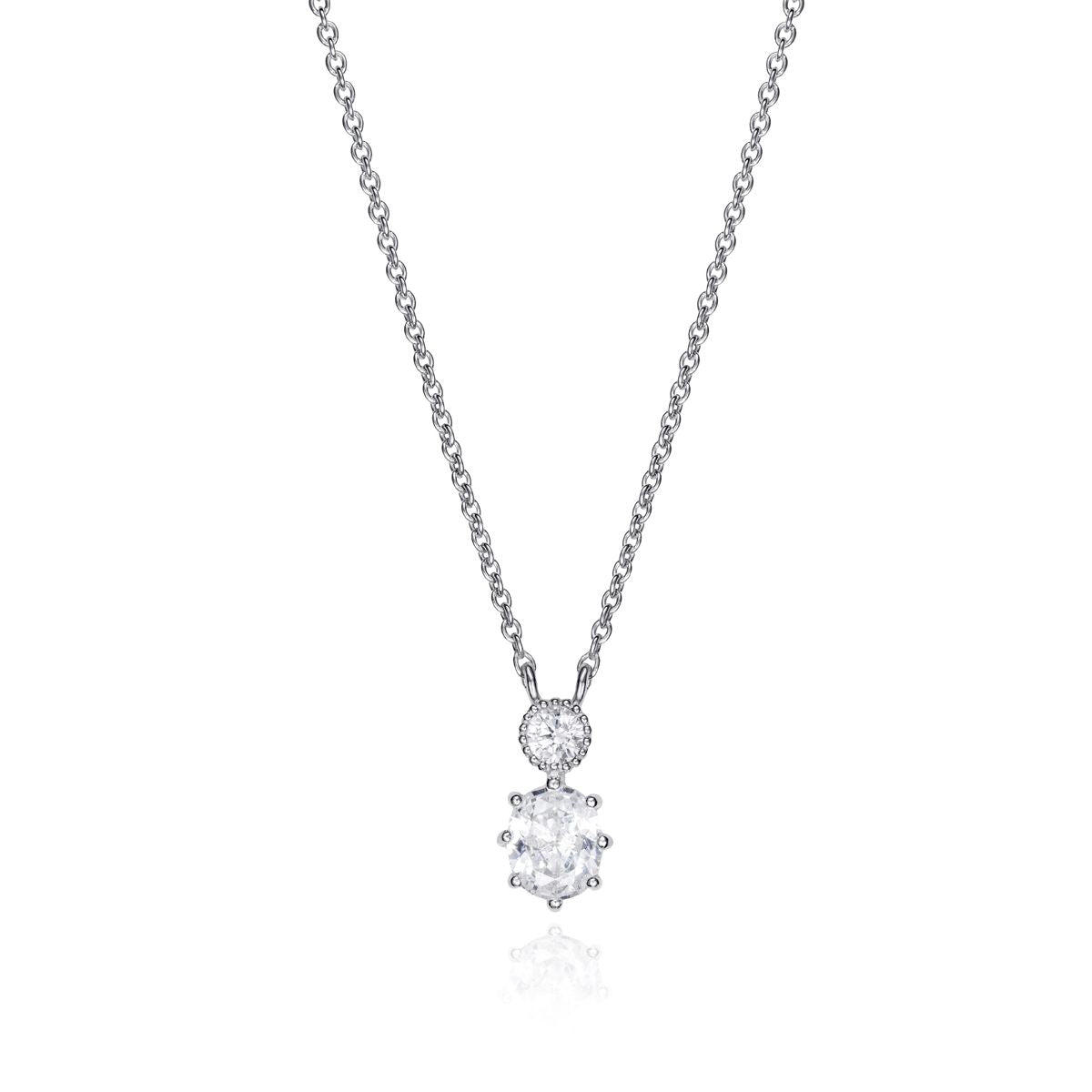 VICEROY JEWELS Mod. 71041C000-38 silver necklace for ladies with quartz movement, 3 ATM water resistance, and calendar function.