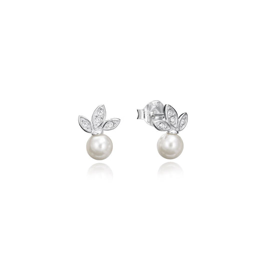 VICEROY JEWELS Mod. 71045E000-68 Ladies Silver 925 Earrings with Pearl and Leaf Design, Quartz Movement, Official Box