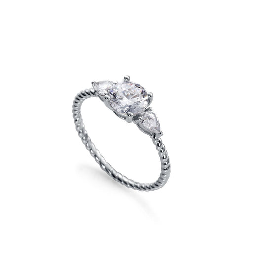 VICEROY JEWELS Mod. 7132A012-38 silver 925° lady's ring with quartz analog movement, water resistant, in official box packaging.