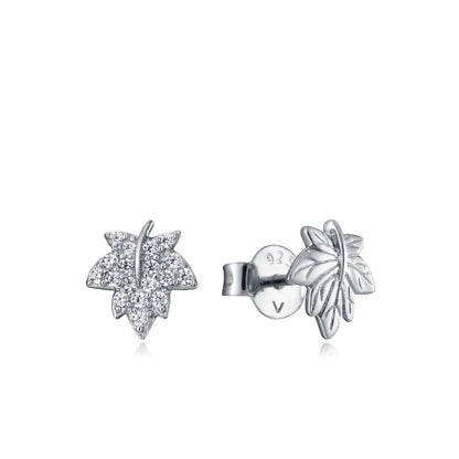 VICEROY JEWELS Mod. 85026E000-30 silver lady's earrings with leaf design, quartz movement, and official box packaging.