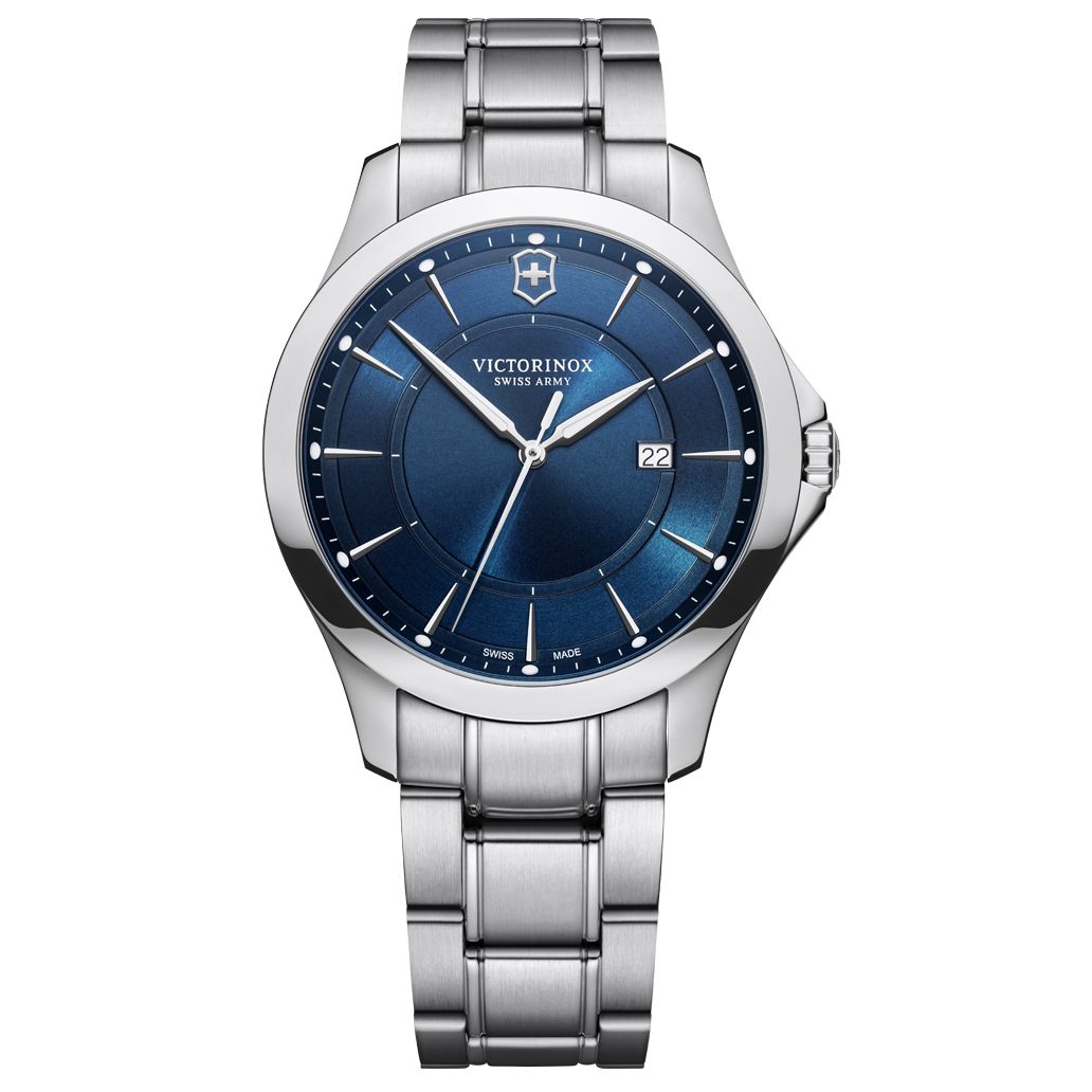 VICTORINOX WATCHES Mod. V241910 with blue dial and silver bracelet