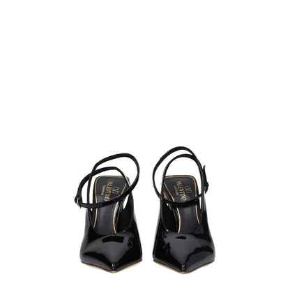 Valentino Garavani Black Leather Sandals