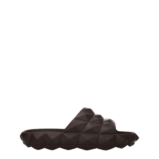 Valentino Garavani Brown Cotton Slippers
