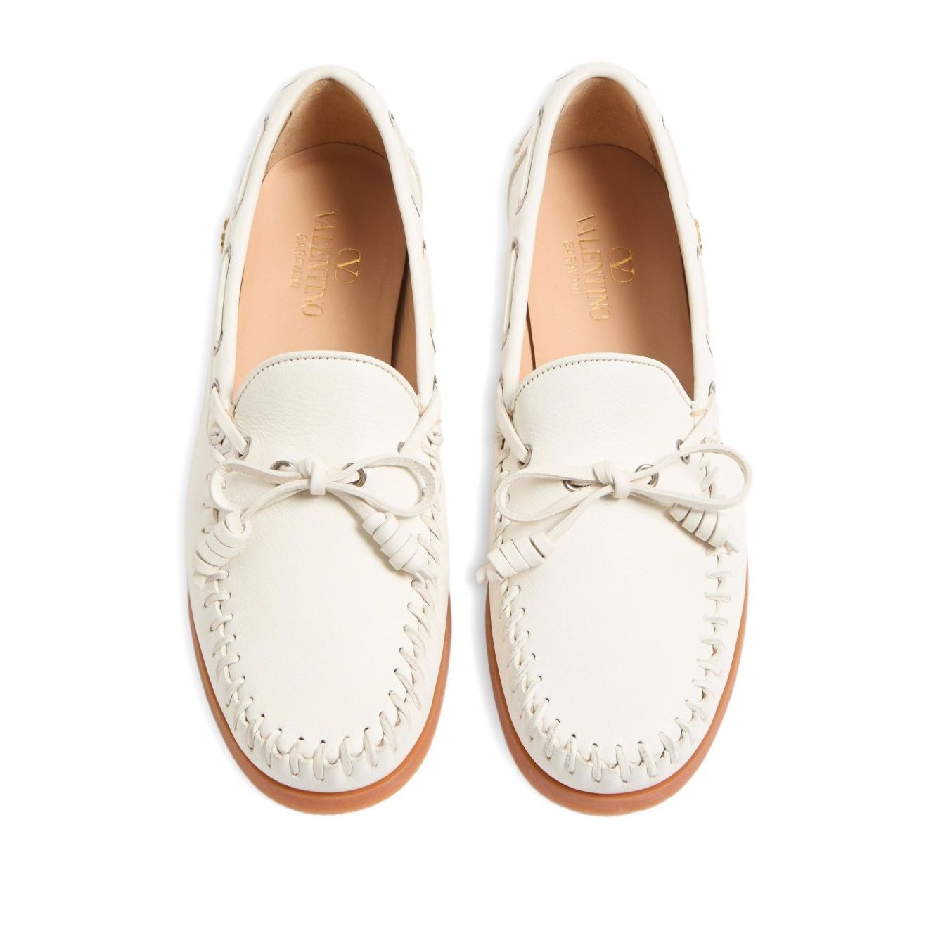 Valentino Garavani Palm Avenue Buffalo Boat Shoe Moccasins