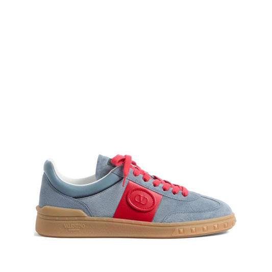 Valentino Garavani Upvillage Low Top Sneaker In Split Leather And Calfskin Nappa Leather