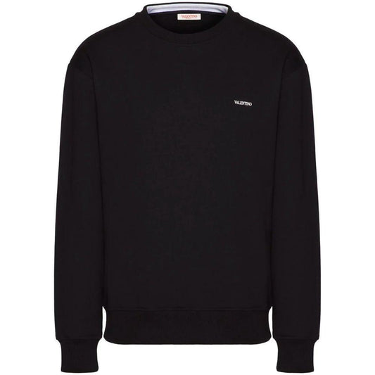 Valentino Black Cotton Sweater VA-14239-XL