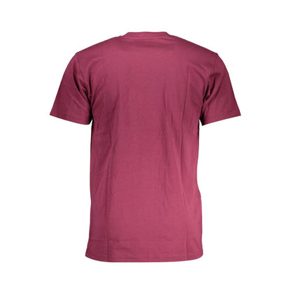 Vans Purple Cotton Men T-Shirt - Back view of short sleeve skater style with classic fit, Vans logo, standout purple color for trendy looks.
