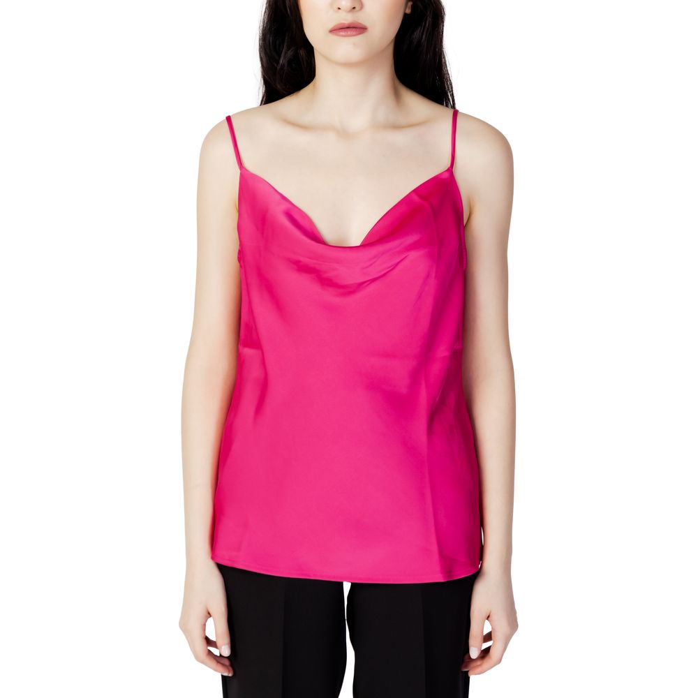 Vila Clothes Pink Polyester Tank Tops