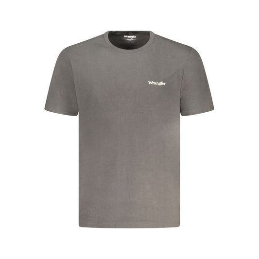 Wrangler Black Cotton T-Shirt with small logo, short sleeves, and crew neck.