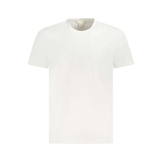 Calvin Klein white cotton t-shirt, short sleeve, crew neck, with embroidered logo. Ideal for casual wear.