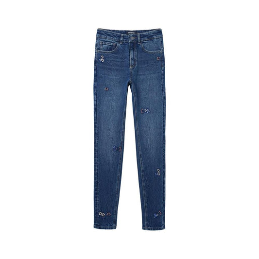 Desigual Blue Cotton Jeans & Pant