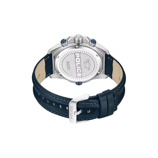 Police Blue Artificial Leather Watch