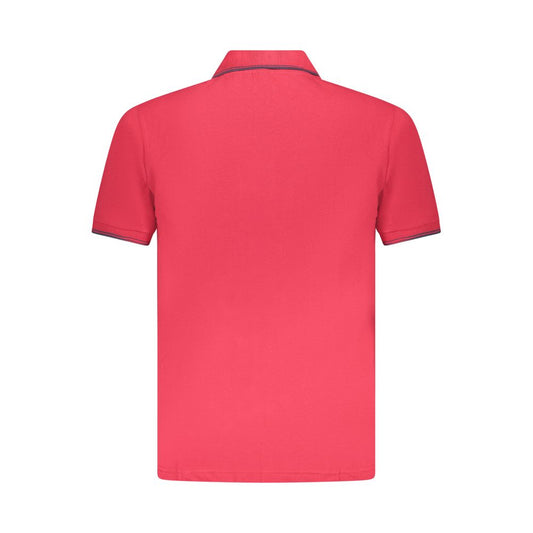 Back view of U.S. Grand Polo Red Cotton Men's Polo Shirt with elegant design details.