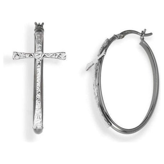AMEN Mod. CERCHIO E CROCE BLACK Earrings AMEN Lavender